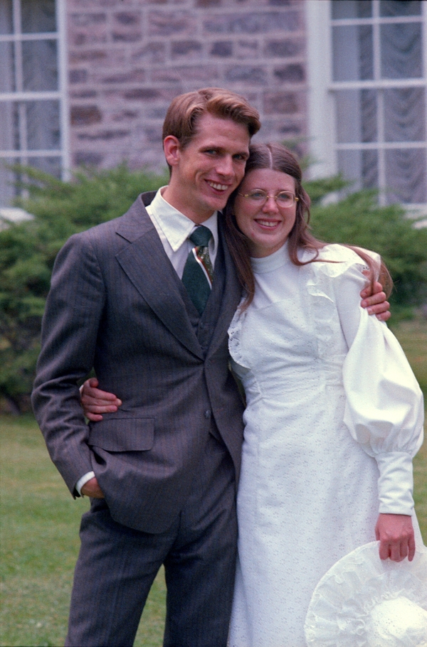 Don and Lois Colton right after being married, Logan Temple