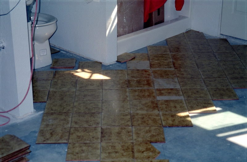 Clubhouse: tiling the bathroom