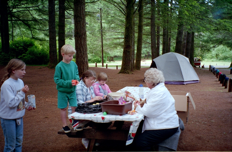 Stacia, Isaac, Lois, xx, xx, Camping