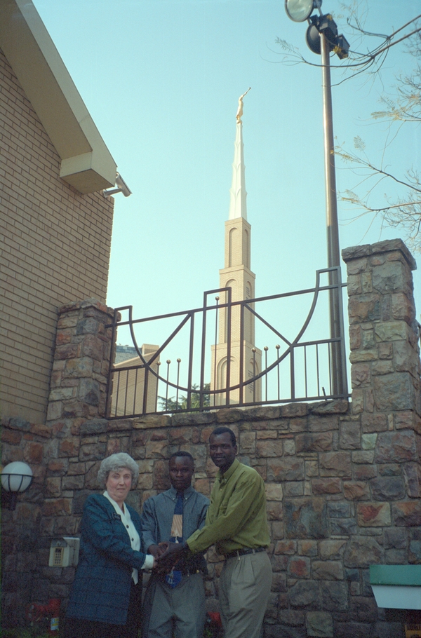 Johannesburg Temple, Jean Colton, Frances Monetsie and his cousin Isaac