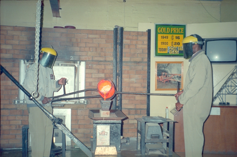 Pouring a Gold Ingot. It's free if you can lift it with one hand. :-)