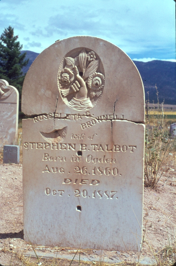 gravestone: Stephen B Talbot, Oak City UT