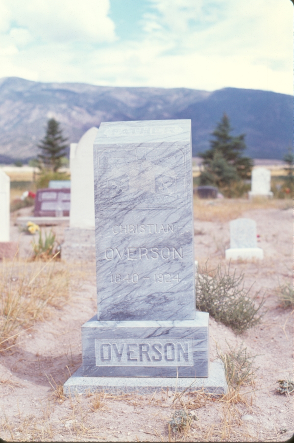 gravestone: Overson, Talbot family, Oak City UT