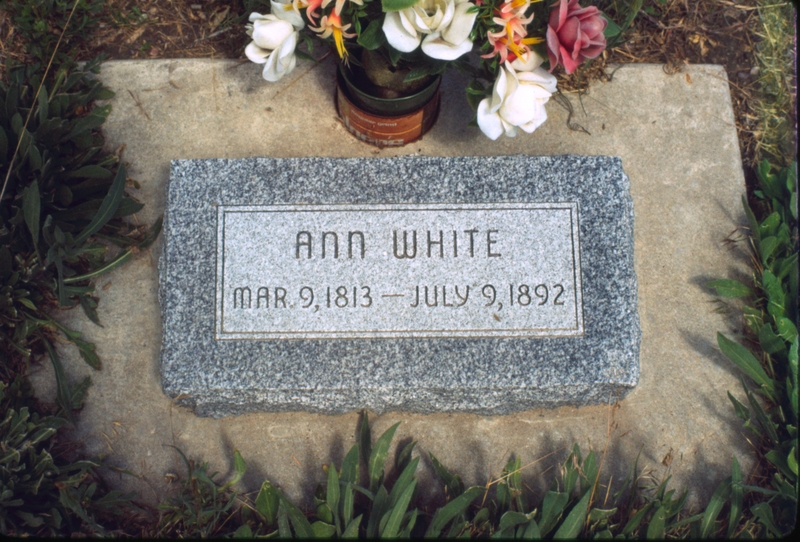 gravestone: Ann White, St John ID