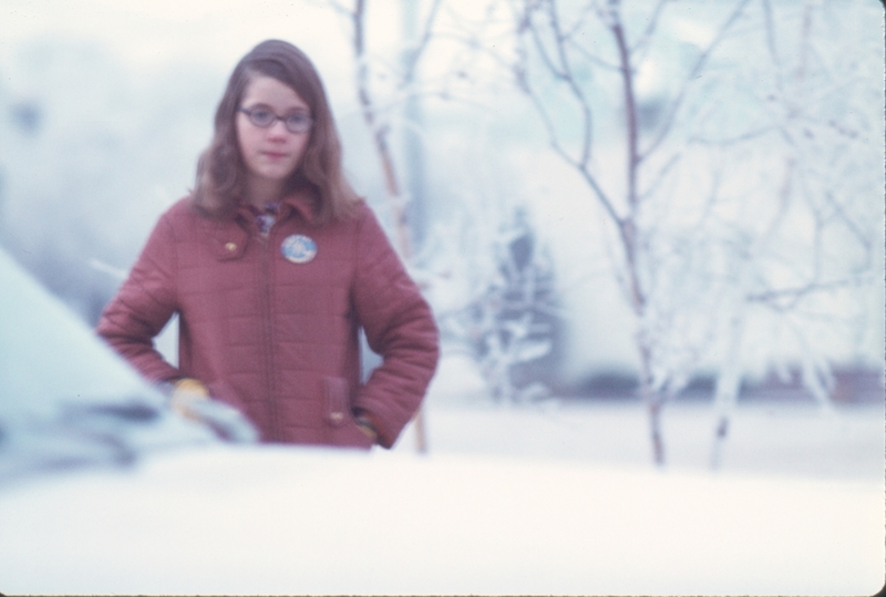 Maryjo in the snow