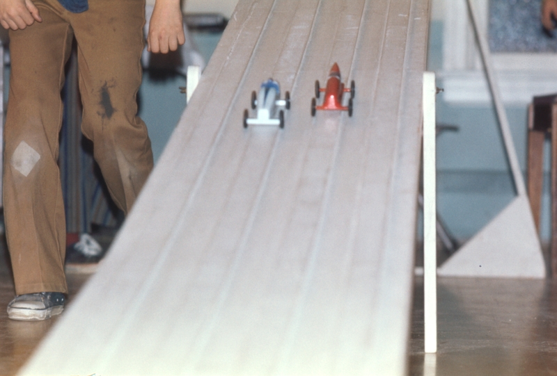 Pinewood Derby heat