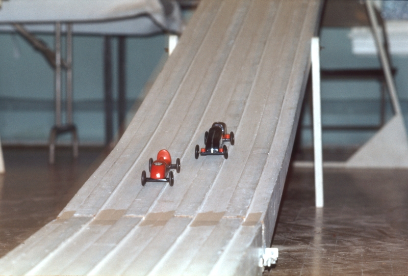 Pinewood Derby heat