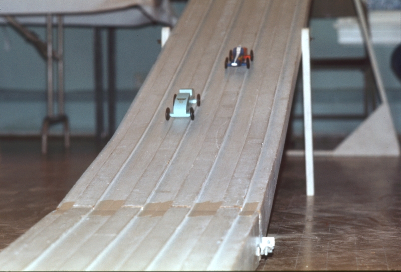 Pinewood Derby heat