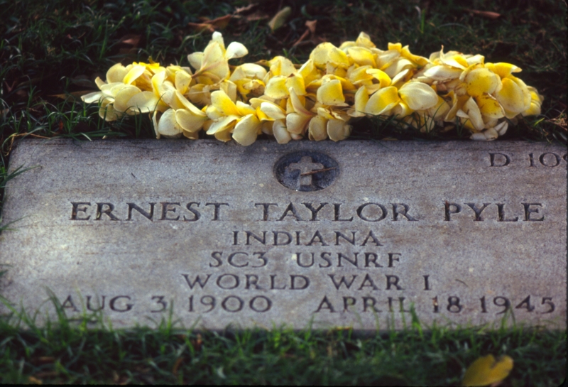 gravestone: Ernest Taylor Pyle