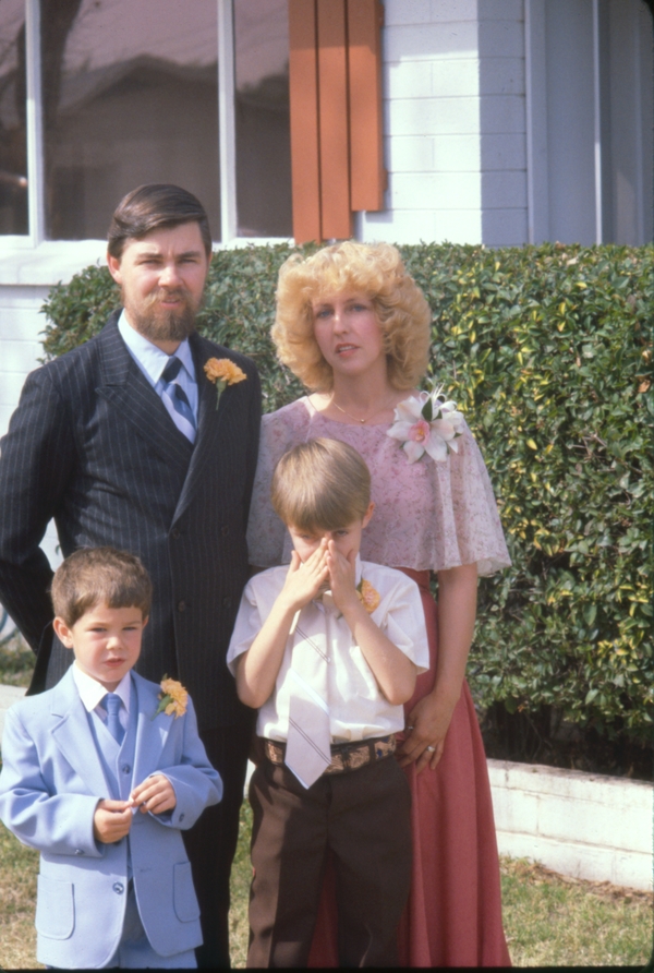 James Knibbs in front. Jim and Cindy wedding.