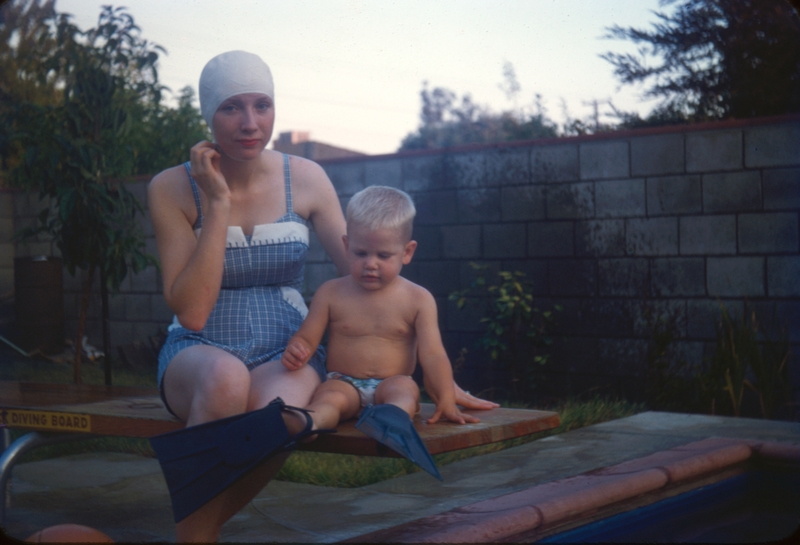 Jean and Don in North Hollywood CA, Swimming.