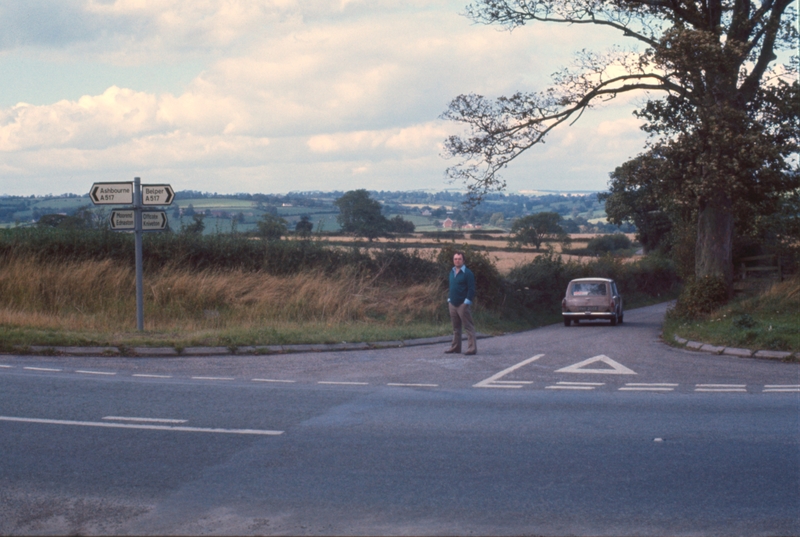 Larry's driver at a crossroads to Wirksworth