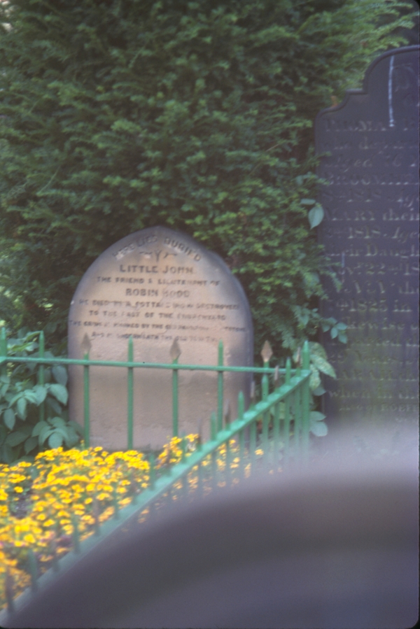 The grave of Little John of Robin Hood fame