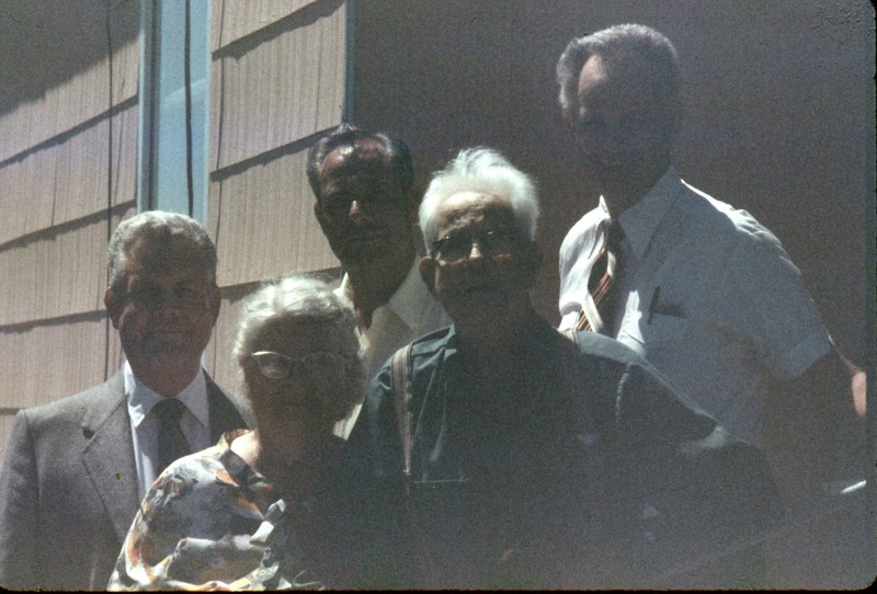 Bannock house; Roscoe, Ethel, Gene, Larry, Bob