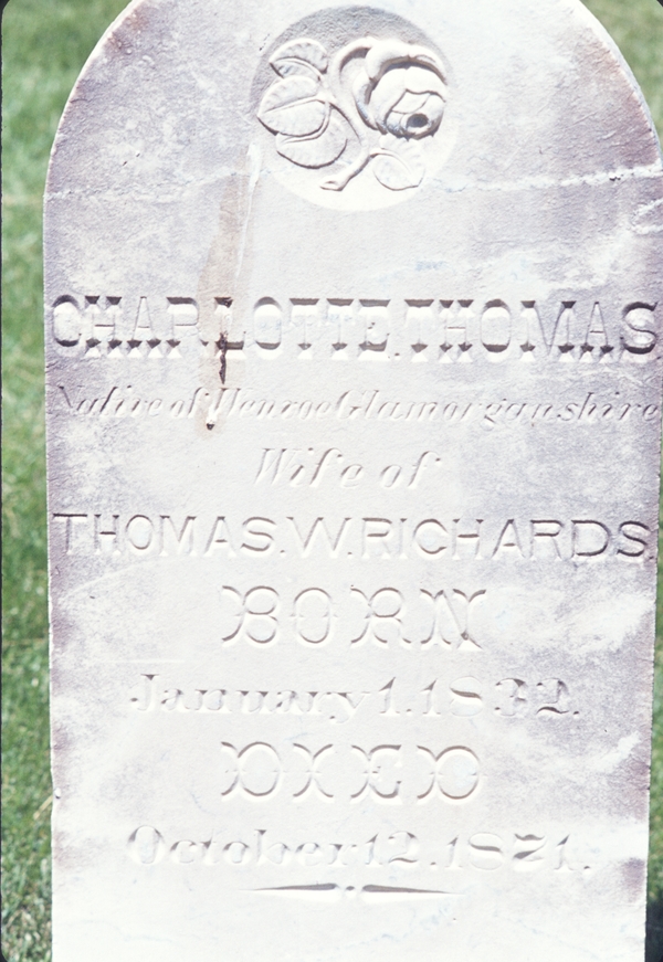 gravestone: Charlotte Thomas