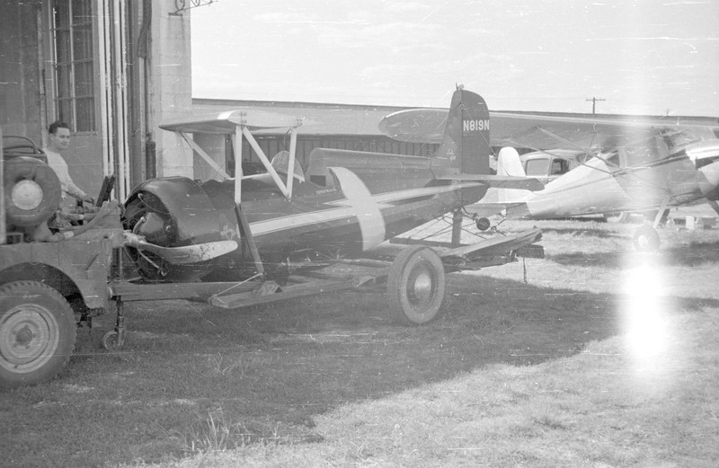 Airframe on a trailer, N919N, Champaign IL