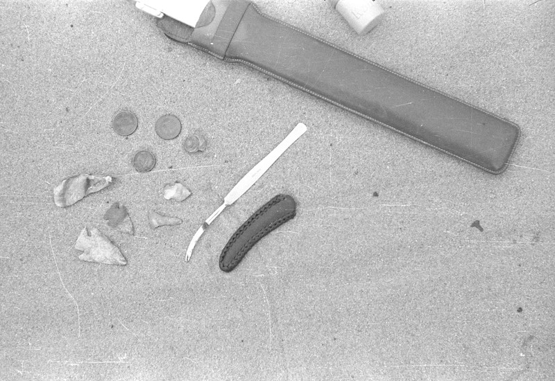 Side Rule, Coins, arrowheads from Illinois