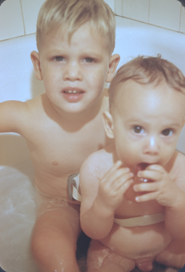 Don and Jim in a bathtub