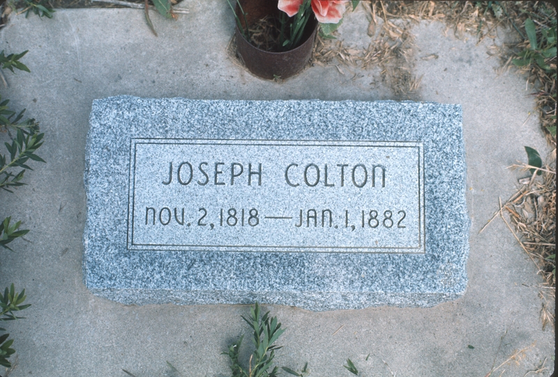 gravestone: Joseph Colton, Nov 2, 1918 - Jan 1, 1882