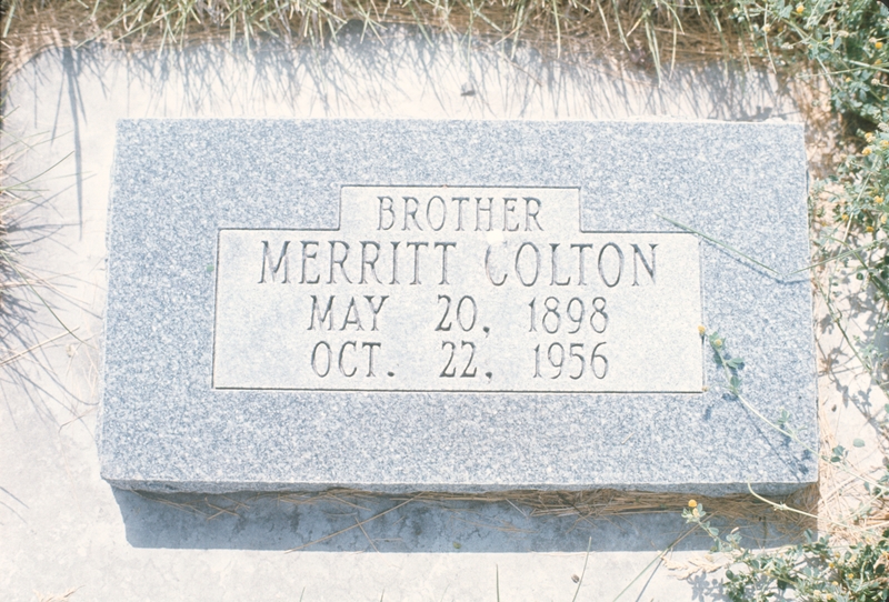 gravestone: Brother Merritt Colton