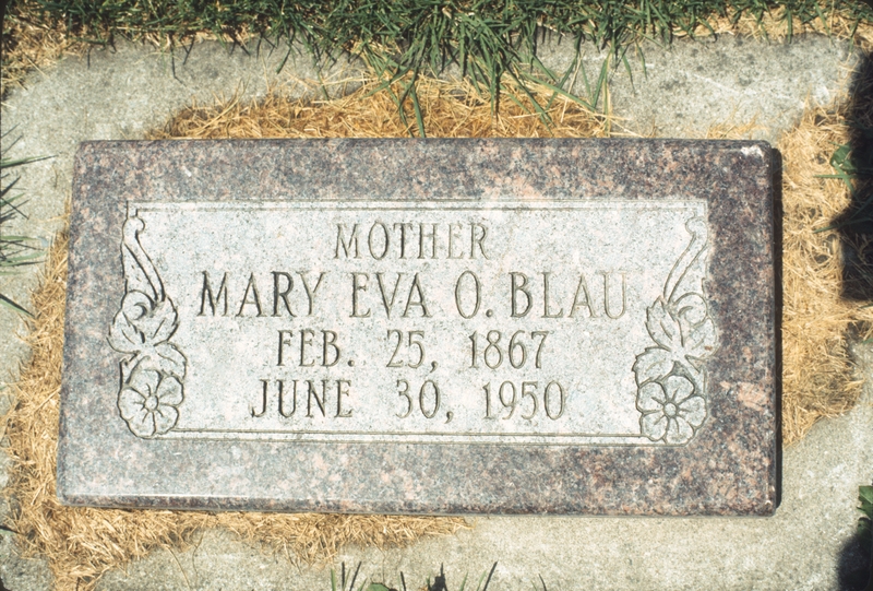 gravestone: Mother Mary Eva Oehmig Blau