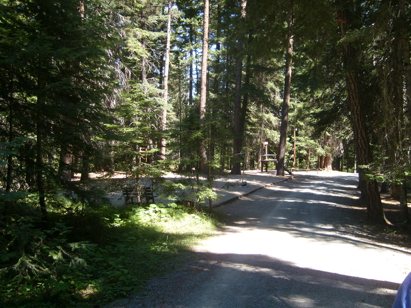 On the road down from the lodge.