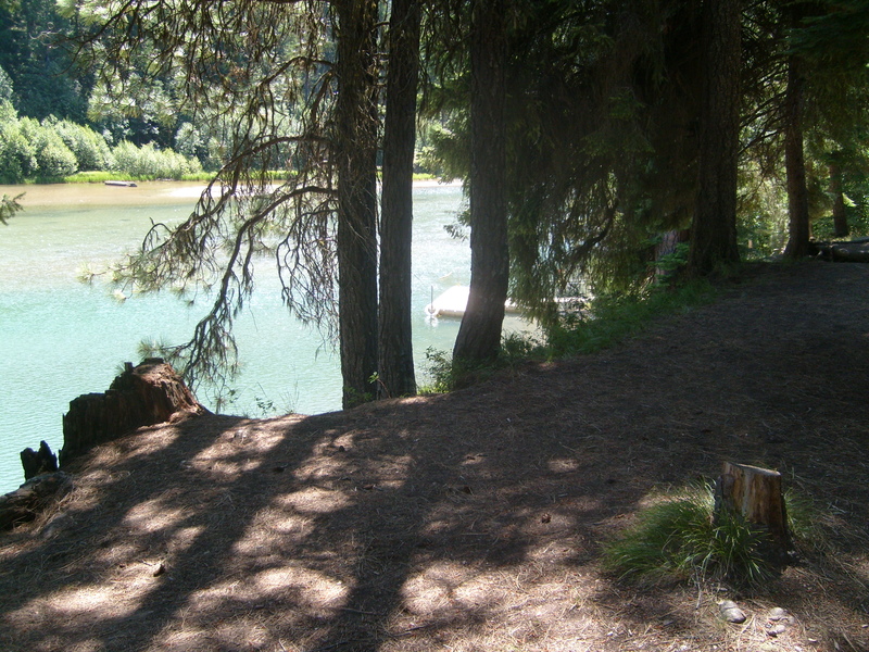 The lake and the dock.