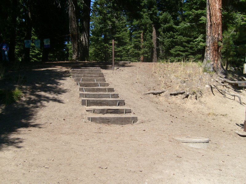 Steps down to the dock.