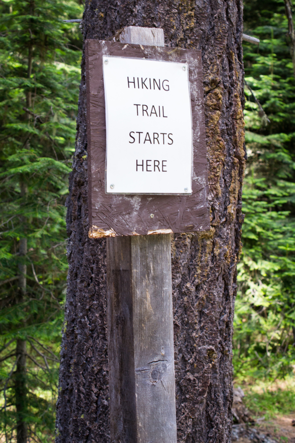 Hiking Trail Starts Here