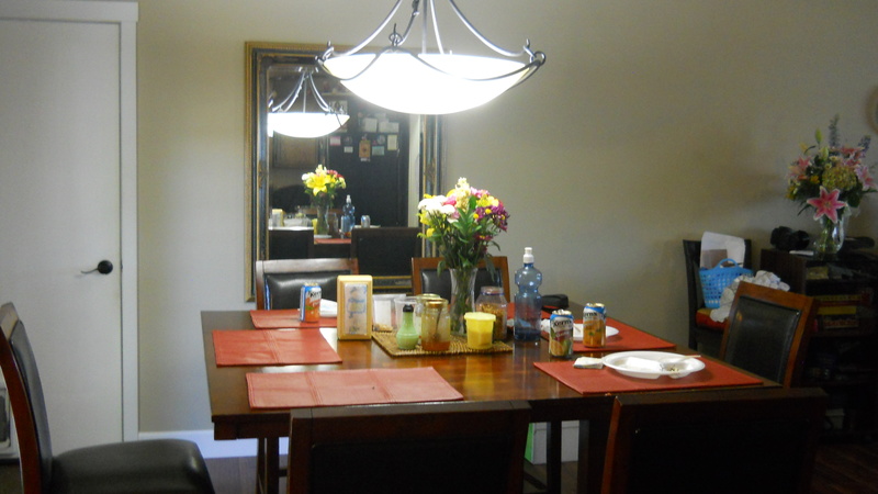 Dining room table at Forsythia