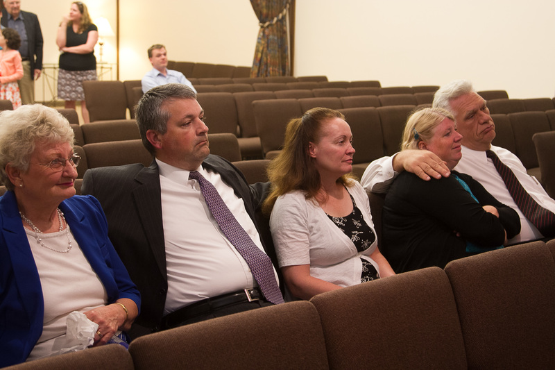 Front: Barbara, Brent, Cheryl, Lois, Don. back: Becca, Herm, LeAnn, Joseph